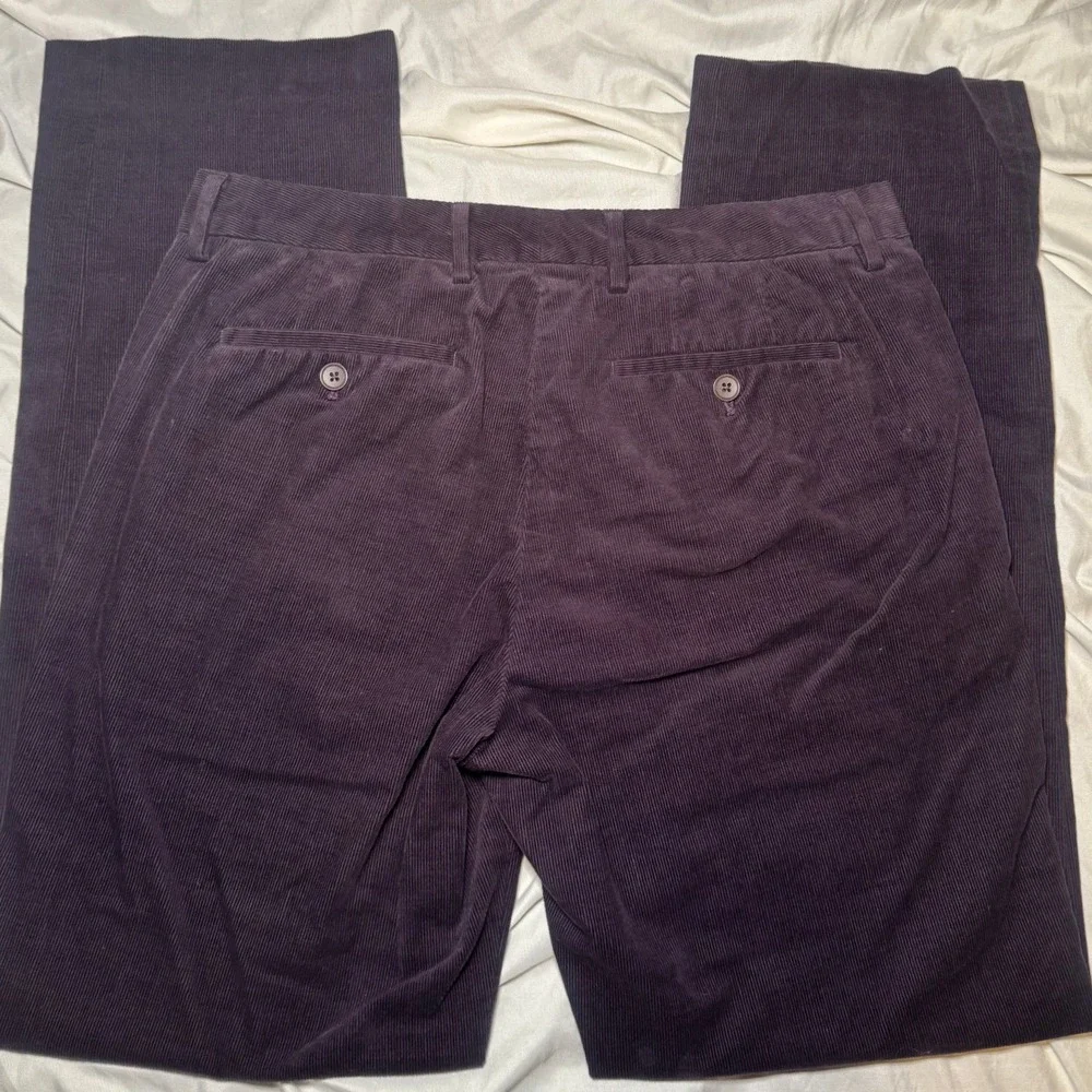 Bonobos Straight Leg Corduroy Pants Mens 30x30 Purple Plum‎ Stretch Trousers
